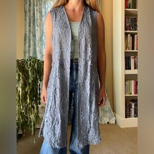 Vocal Western coastal cowgirl lace accent vest
